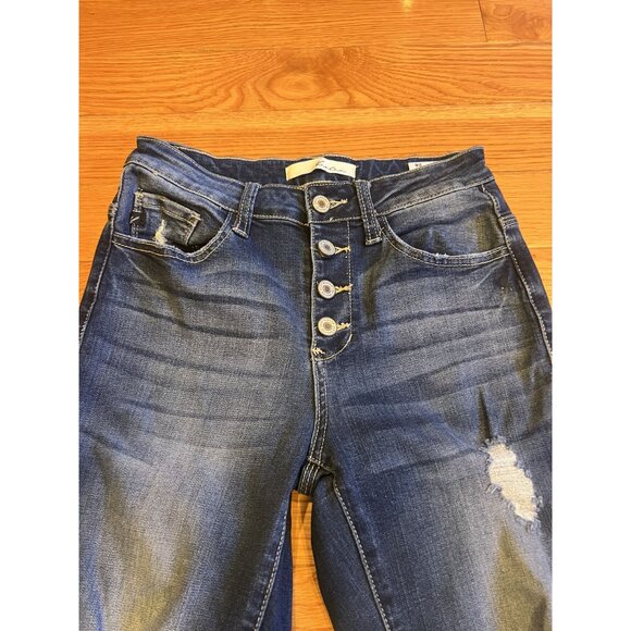 KanCan Button Front Distressed Jeans Size 26 - Picture 4 of 6